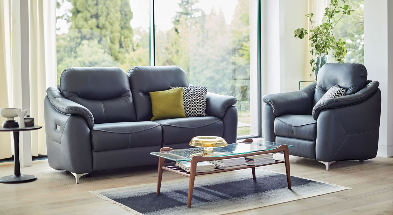 G Plan Jackson leather sofa chair